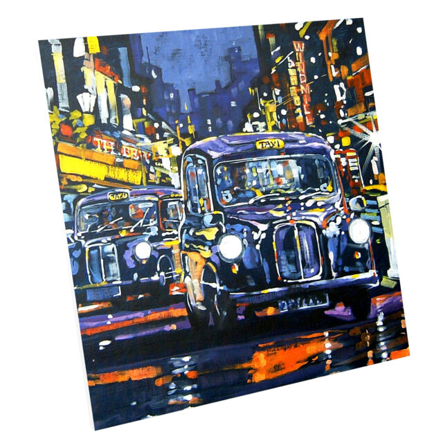 London Taxis Ceramic Tile Wall Decor