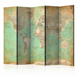 225cm W x 172cm H 5 - Panel Solid Wood Folding Room Divider