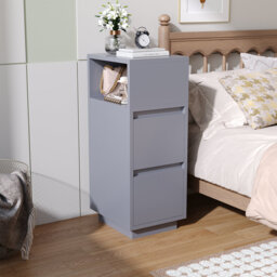 25cm W Manufactured Wood Bedside Table