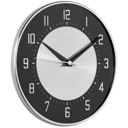 Funky Deco Clock, Domed Glass, Embossed Metal Dial - 20.5cm