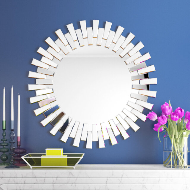Joaquin Wood Flat Wall Mirror