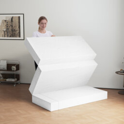 10cm & 15cm Medium Firm Foam Futon Mattress, Infused Memory Foam Mattress with Protective Cover