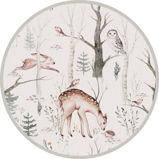 Vinyl Floor Mat for children's room, non-slip PVC, Autumn forest 100x150 cm