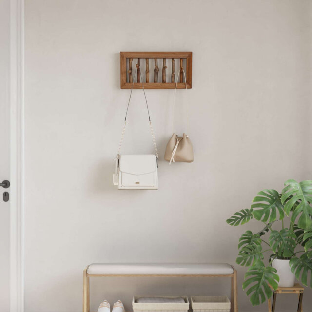 Solid Wood Wall 1 - Hook Coat Rack