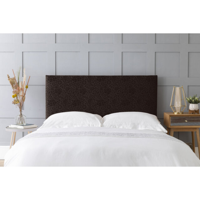 Single Thistle Bournville  Upholstered Headboard, Designer Fabric, Made In England