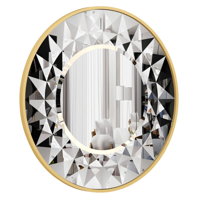 Ahnalee Engineered Wood Flat Wall Mirror