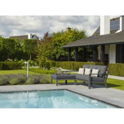 132Cm Wide Outdoor Garden Corner Sofa