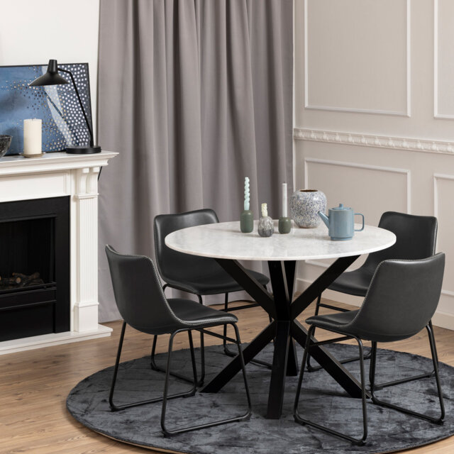 Babajko Round Marble Top Dining Table