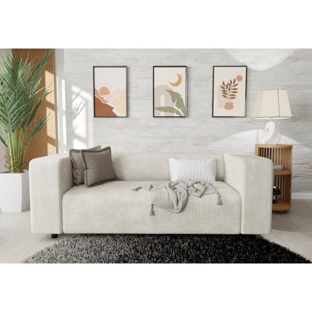 Sofa Sofie in Cord Fabric and Modern Style with comfortable seat