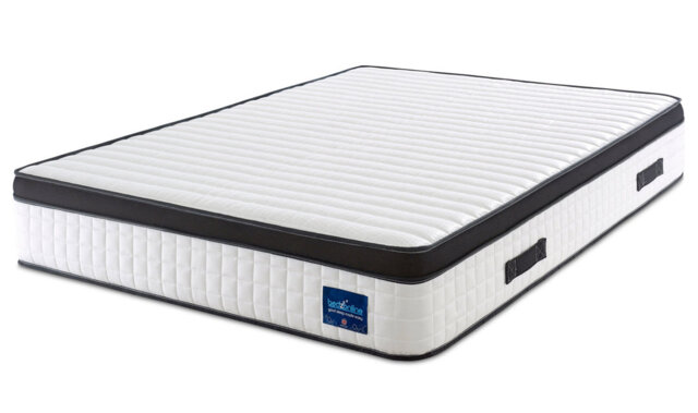 Winksleep Black Euro Top Mattress, Medium-Firm with Pocket Springs & Memory Foam