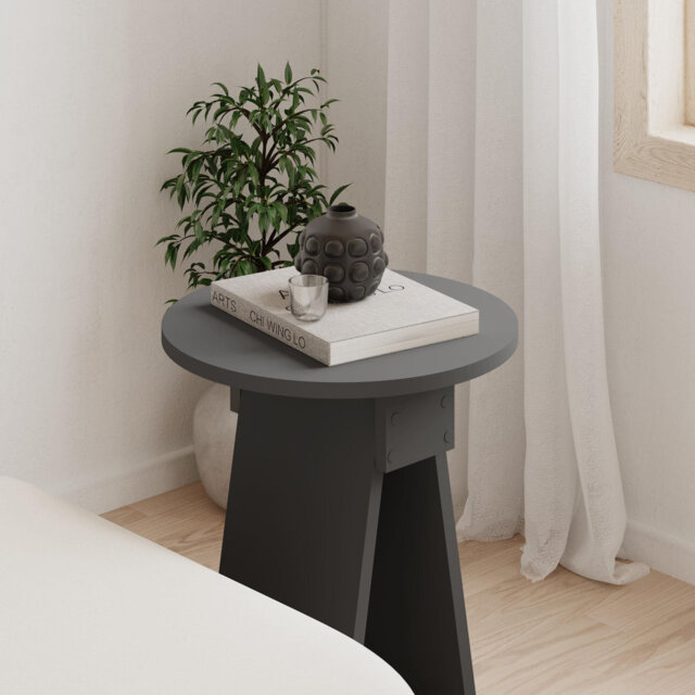 Chen Modern Side Table Minimalist with Round Top