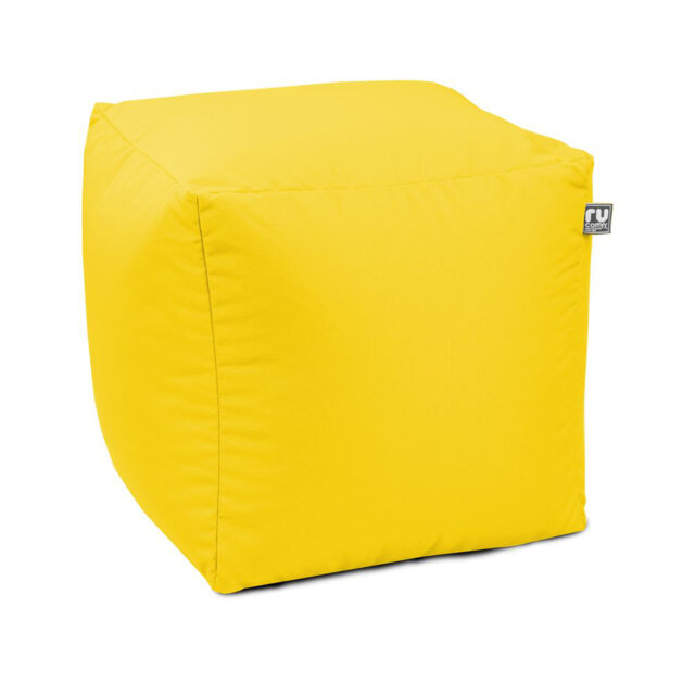 rucomfy Beanbags Indoor Outdoor Cube Bean Bag Pouffe. Home or Garden Extra Seating. Square Water Resistant Footstool 38 x 38cm