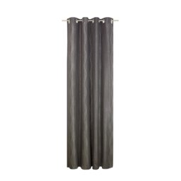 Alderete Cotton Blend Eyelet Curtain single Panel, opaque