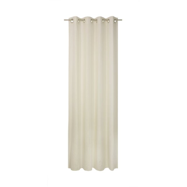 Alderete Cotton Blend Eyelet Curtain single Panel, opaque