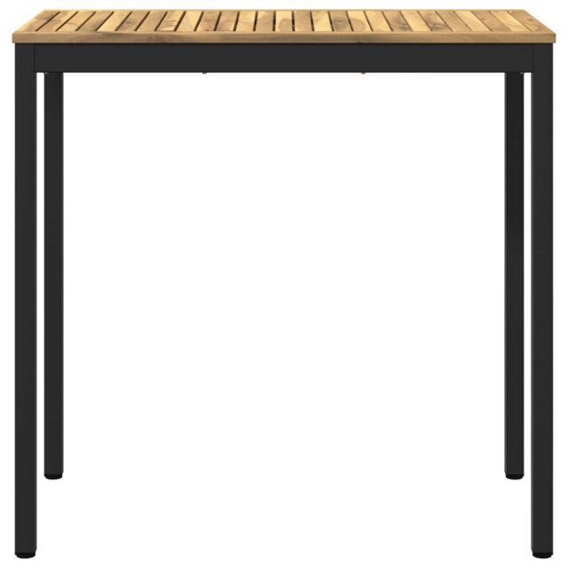 Acacia Metal Base Dining Table