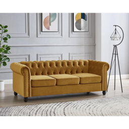 Chesterfield Sofa Black Velvet