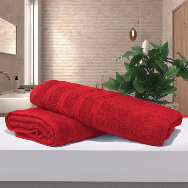 100% Cotton Bath Towels - Set of 2