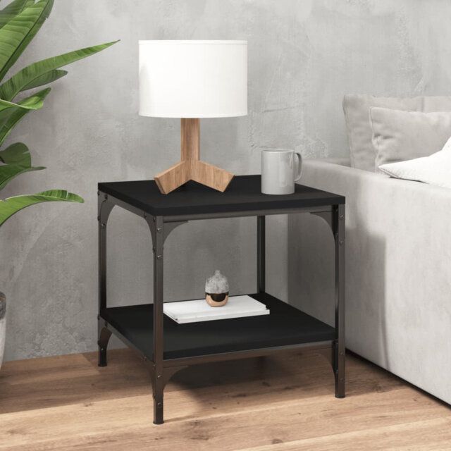 Borough Wharf Side Table Brown Oak 40X40x40 Cm Engineered Wood