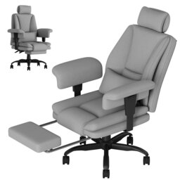 Submi Heavy Duty Office Chair 200KG, Big and Tall Desk Chair, Executive Ergonomic Office Chair with Footrest & Lumbar Support, High Back Computer Gami