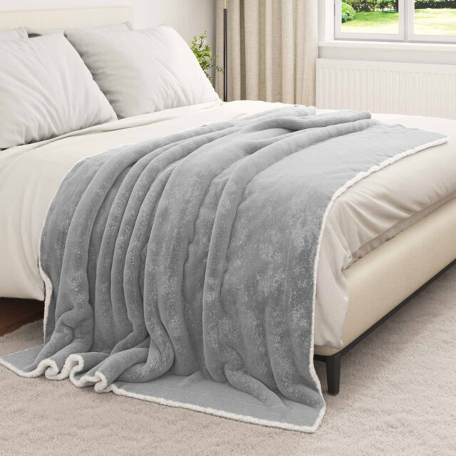Vidaxl Throw Blanket Black 150 X 200 Cm Fleece