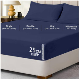 Super Dreamer Pack of 6 Fitted Bed Sheets Solid Colour Polyester Soft Touch Bedding Machine Washable UK Sizes