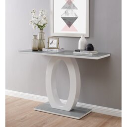 Reculver High Gloss and Glass Topped Console Table - Halo Design Hallway Table