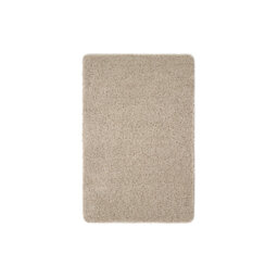 Solid Colour Shaggy Area Rug Stone