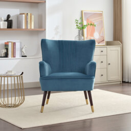Dawe Velvet Wingback Chair
