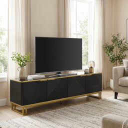 Geometric Four-Door TV Cabinet