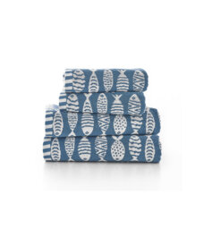 Small Fish Supersoft 100% Cotton Absorbent Decorat 100% Cotton Midweight Hand Towel