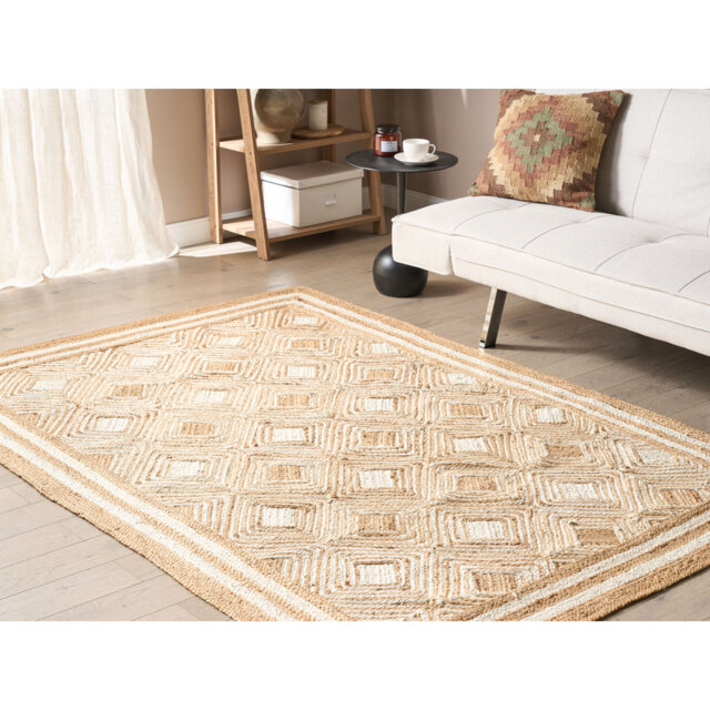 Jute Area Rug 160 x 230 cm Beige Brueck