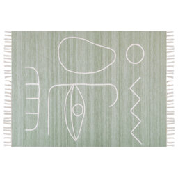 Williar No Pattern And Not Solid Colour Handmade 140cm X 200cm Light Green/White Area Rug