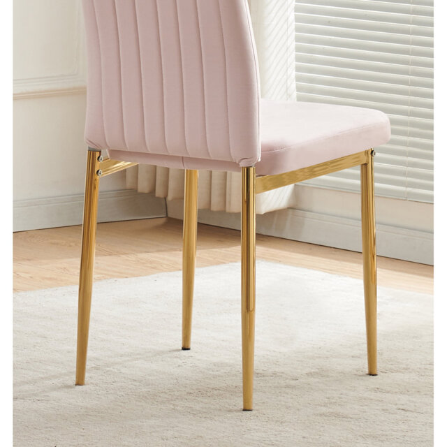 Glitz Velvet Dining Chairs with Gold Legs