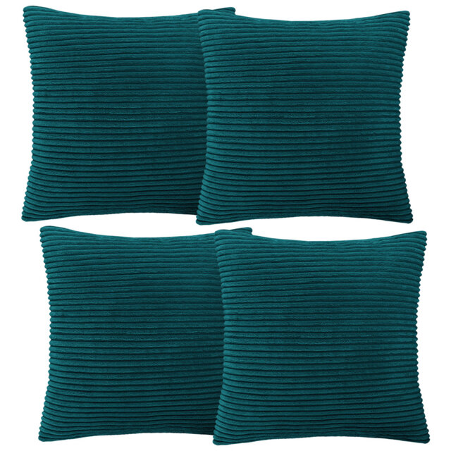 Aspire Homeware Striped Square Velvet Cushion Cover