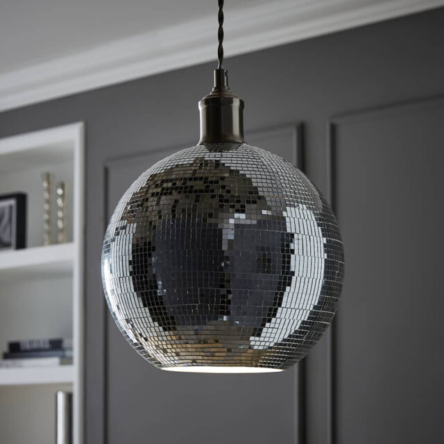 Alexendria 23cm H Plastic / Acrylic Globe Pendant Shade ( Slip-On ) in Silver