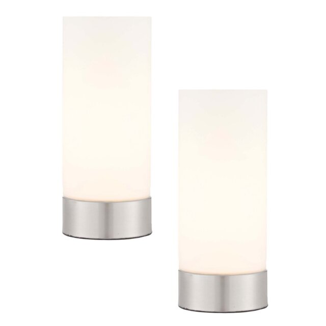 Sofia 24cm Silver Table Lamp with USB