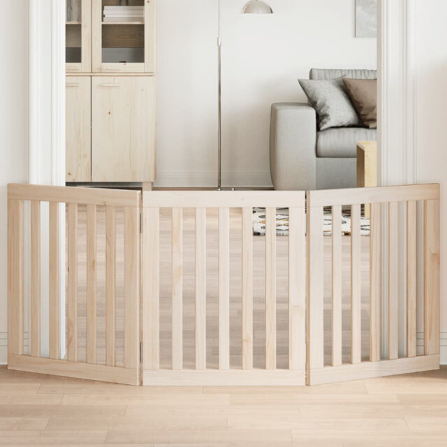 Archie & Oscar Dog Gate Foldable 3 Panels White 150 Cm Poplar Wood