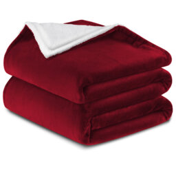 Haffa Reversible Sherpa Fleece Throw Blanket - Ultra-Soft, Warm & Cozy Comfort for All Seasons