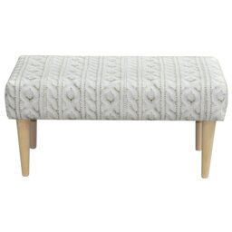 Scandi Polyester Blend Upholstered Bench