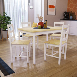 Orrstown 4 - Person Pine Solid Wood Dining Set