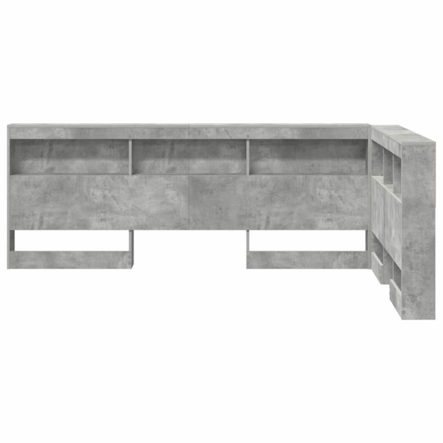 Storage Headboard Concrete 120 Cm Engineered Wood