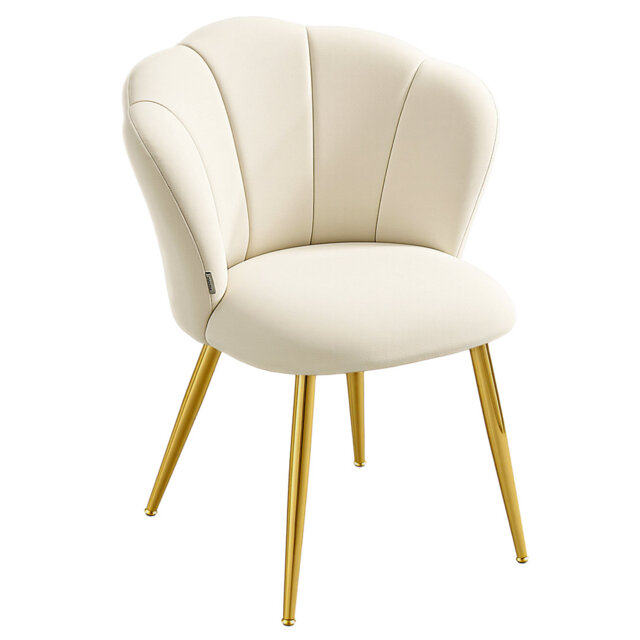 Upholstered Dining Chair in White