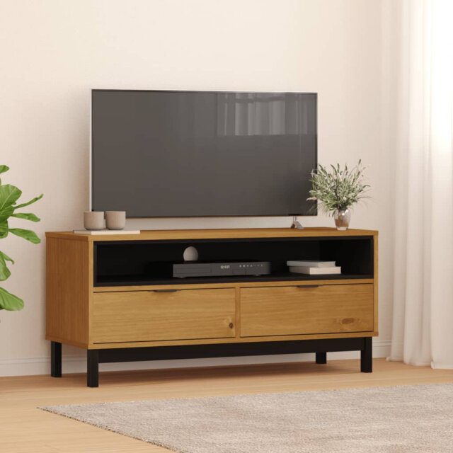 Malyka TV Cabinet FLAM Solid Wood Pine