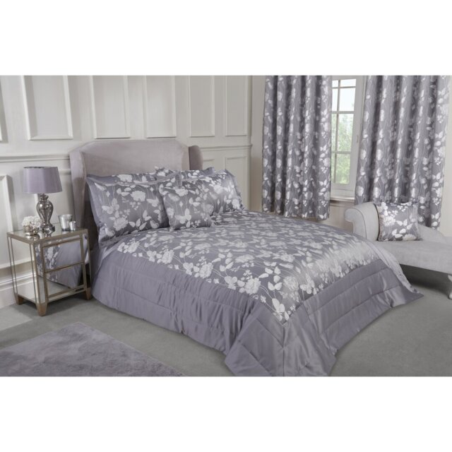 Leah Polyester Floral Bedspread with Pillow Shams Included