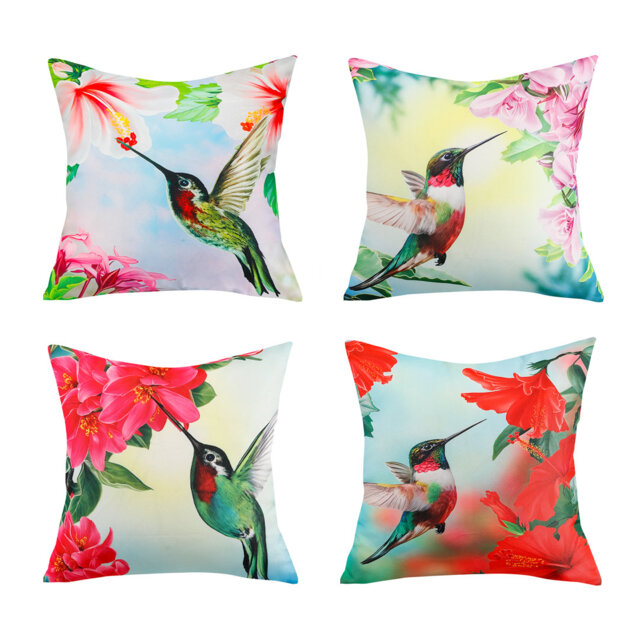 Indoor / Outdoor Animal Print Red Square Throw Pillow Cover