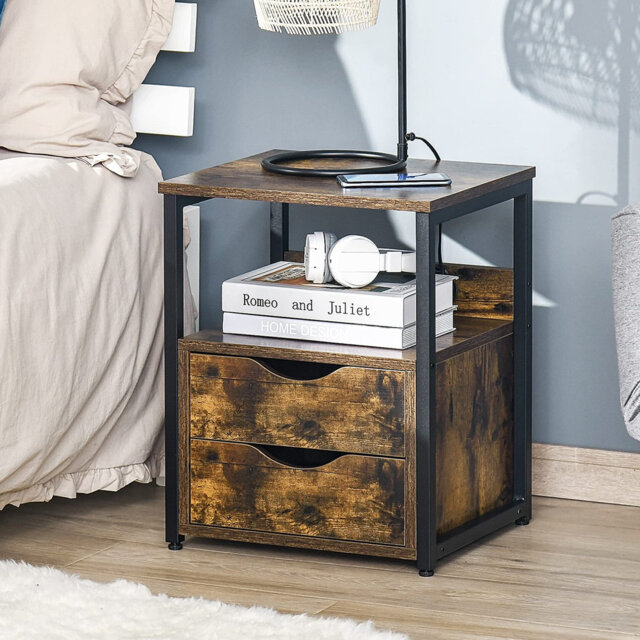 Bunnlevel 40cm W Steel Bedside Table
