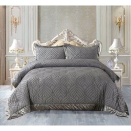 Chelsea Tufted Crushed Velvet Bedspread Set – Luxurious Soft Quilted Bedding with Matching Pillow Shams, Elegant Velvet Comforter Coverlet Set