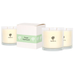 Nicola Spring 400g Sage Retreat Soy Wax Candles - Pack of 3 Glass Jars