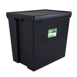 Wham Bam Heavy Duty Recycled 154L Plastic Storage Boxes Black