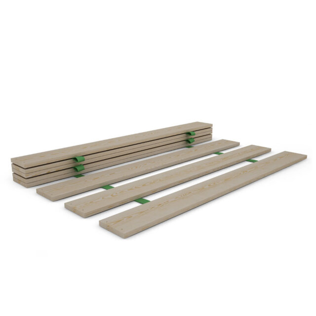 Nodax Wooden Bed Frame Slats - 100% Pine Wood Replacement Slats, Sustainable & Eco-Friendly Material, Easy to Assemble - Set of 8